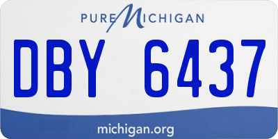 MI license plate DBY6437