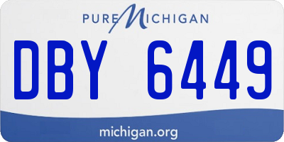 MI license plate DBY6449