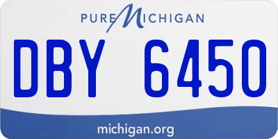 MI license plate DBY6450