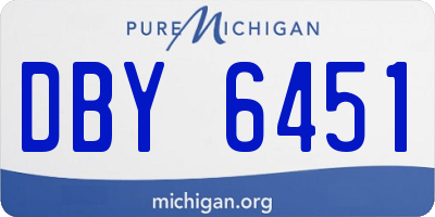 MI license plate DBY6451