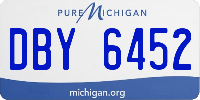 MI license plate DBY6452