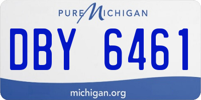 MI license plate DBY6461
