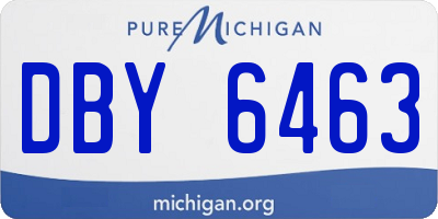 MI license plate DBY6463