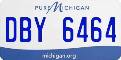 MI license plate DBY6464