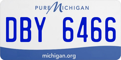 MI license plate DBY6466