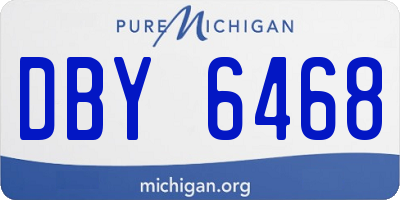 MI license plate DBY6468