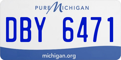 MI license plate DBY6471