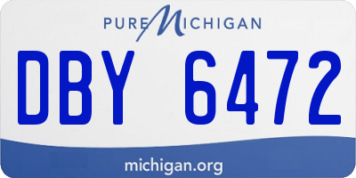 MI license plate DBY6472
