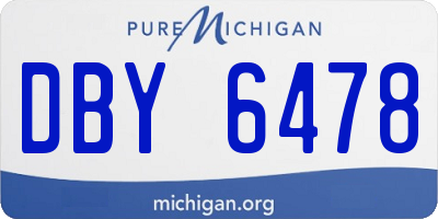 MI license plate DBY6478