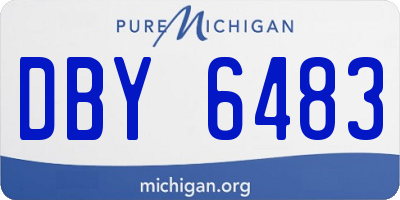 MI license plate DBY6483