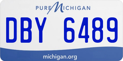 MI license plate DBY6489