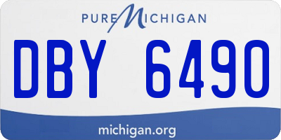 MI license plate DBY6490