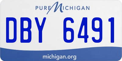 MI license plate DBY6491