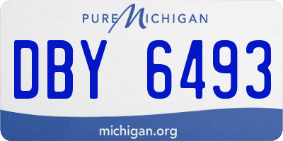 MI license plate DBY6493