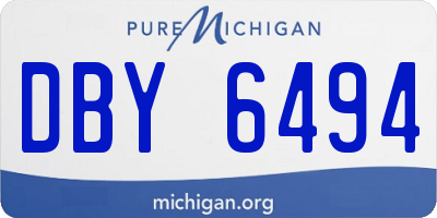 MI license plate DBY6494