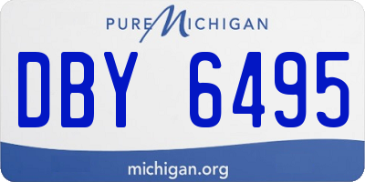 MI license plate DBY6495