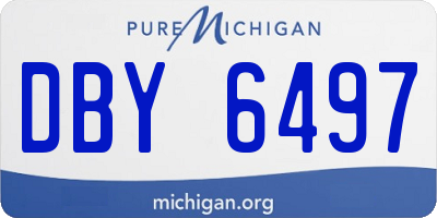 MI license plate DBY6497