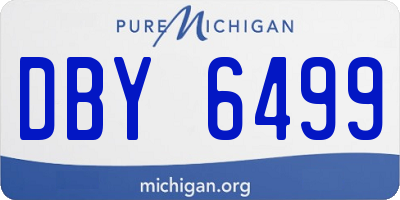 MI license plate DBY6499
