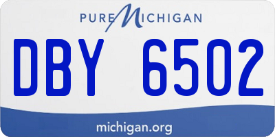 MI license plate DBY6502