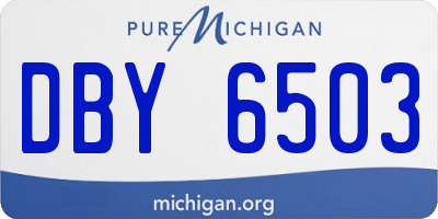 MI license plate DBY6503