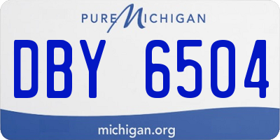 MI license plate DBY6504