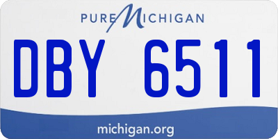 MI license plate DBY6511