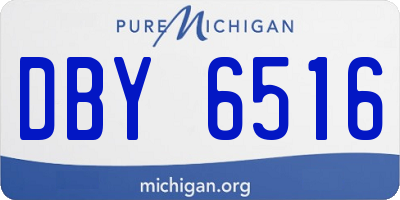 MI license plate DBY6516