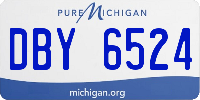 MI license plate DBY6524