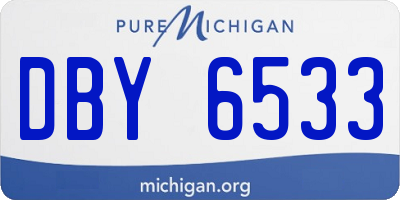 MI license plate DBY6533