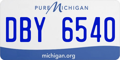 MI license plate DBY6540