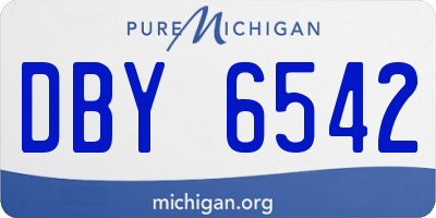 MI license plate DBY6542