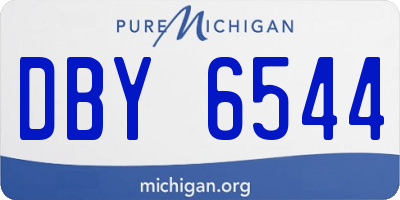 MI license plate DBY6544
