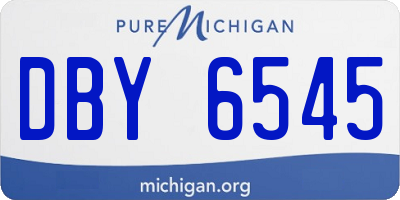 MI license plate DBY6545