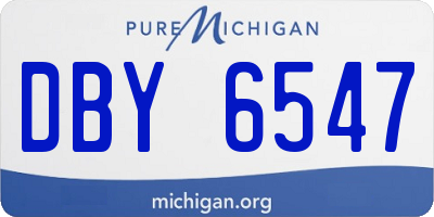 MI license plate DBY6547