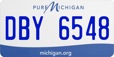 MI license plate DBY6548