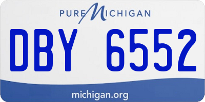 MI license plate DBY6552