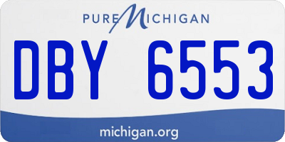 MI license plate DBY6553