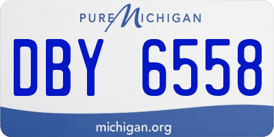 MI license plate DBY6558