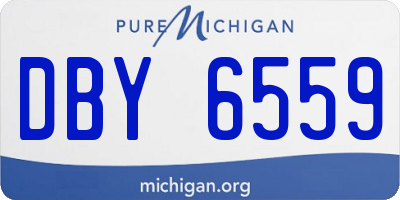 MI license plate DBY6559