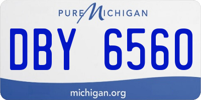 MI license plate DBY6560