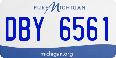 MI license plate DBY6561