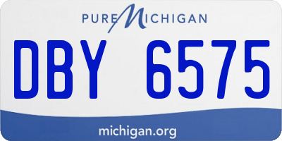 MI license plate DBY6575
