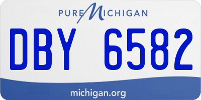 MI license plate DBY6582