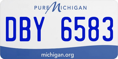MI license plate DBY6583