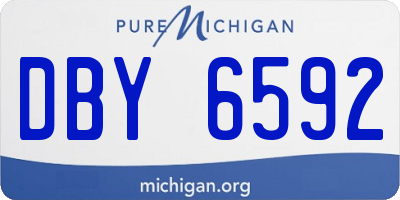 MI license plate DBY6592