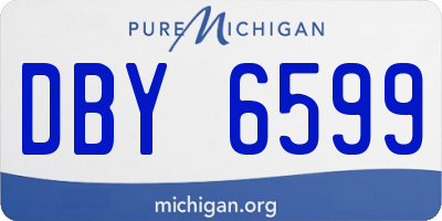 MI license plate DBY6599