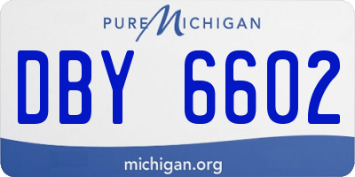 MI license plate DBY6602