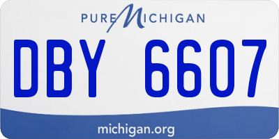MI license plate DBY6607