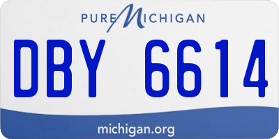 MI license plate DBY6614