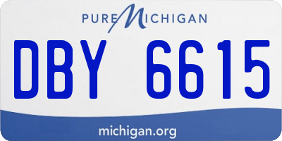 MI license plate DBY6615